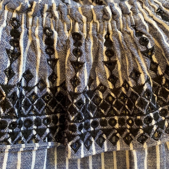 PARKER Jeanette Embroidered Linen Rayon Dress - M - Picture 7 of 8